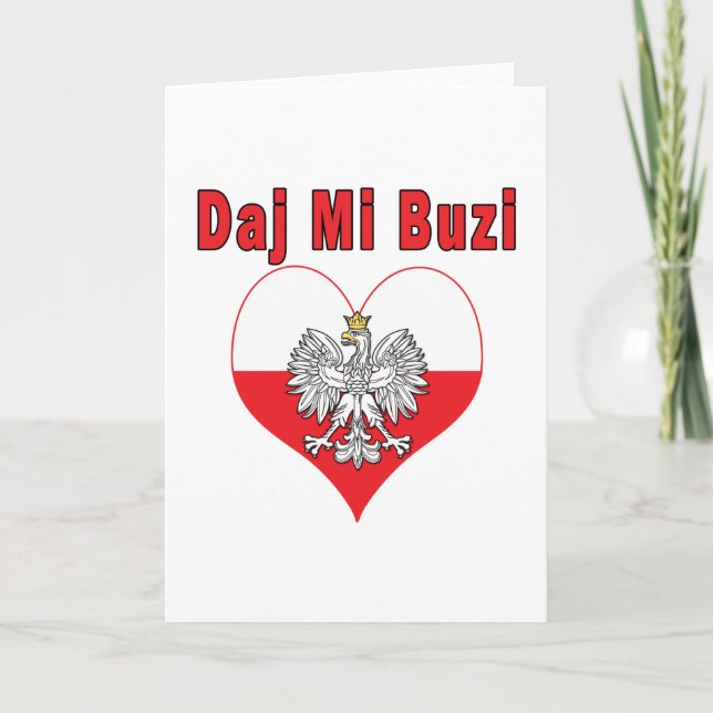 Daj Mi Buzi Eagle Heart Helgkort (Framsida)