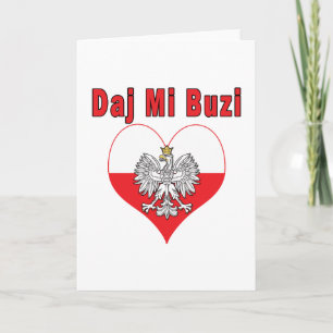 Daj Mi Buzi Eagle Heart Helgkort