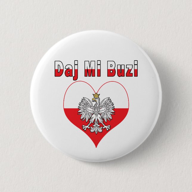 Daj Mi Buzi Eagle Heart Knapp (Framsida)