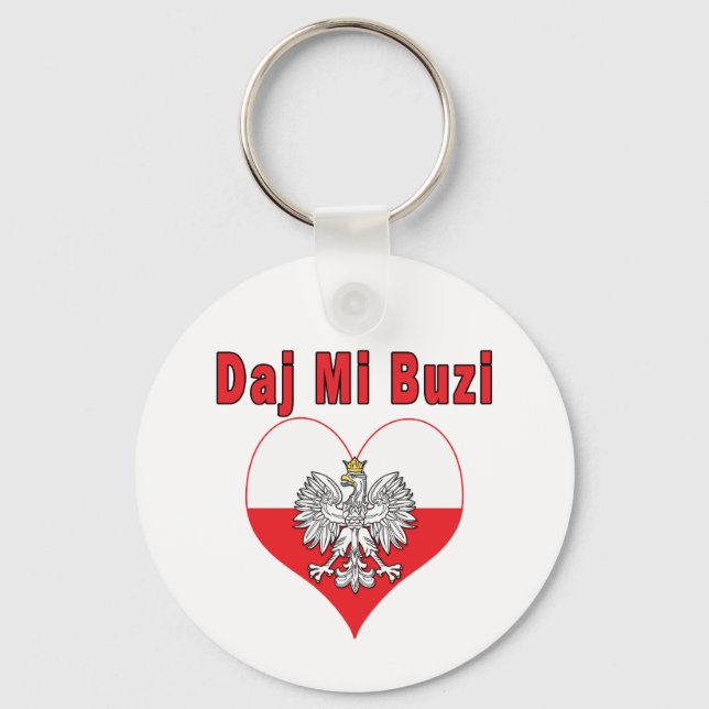 Daj Mi Buzi Eagle Heart Nyckelring (Framsida)