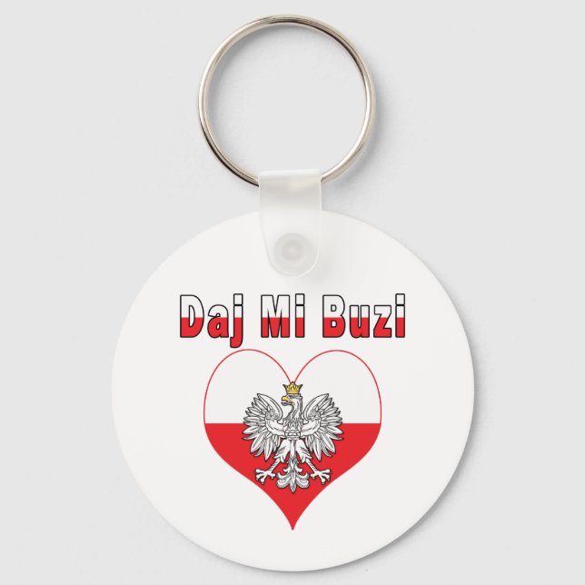 Daj Mi Buzi Eagle Heart Nyckelring (Framsida)