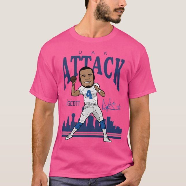 Dak Prescott Dallas Toon T Shirt (Framsida)