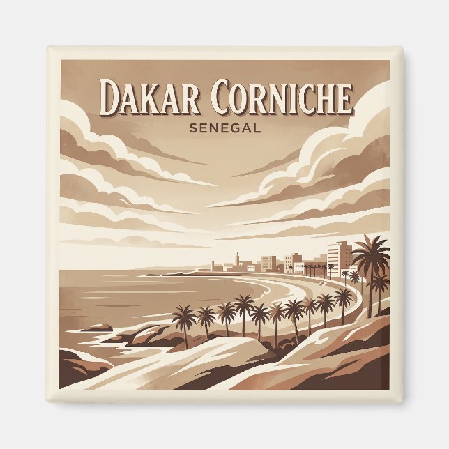Dakar Corniche Senegal Magnet (Framsidan)