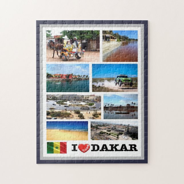 Dakar I Kärlek - Senegal - Pussel (Vertikal)
