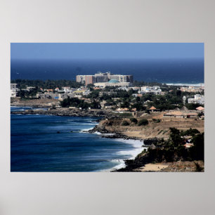 Dakar Senegal afrikansk västkustenkanfas Poster