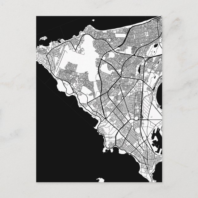 Dakar Senegal Map Vykort (Framsida)