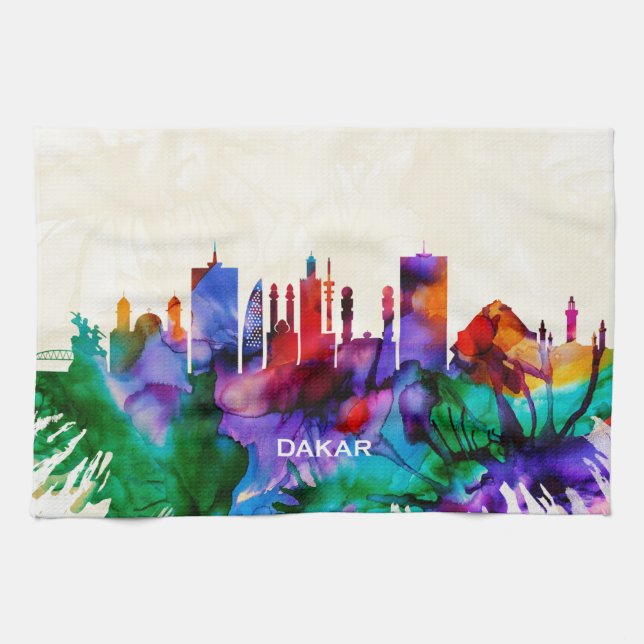 Dakar Skyline Kökshandduk (Horisontell)