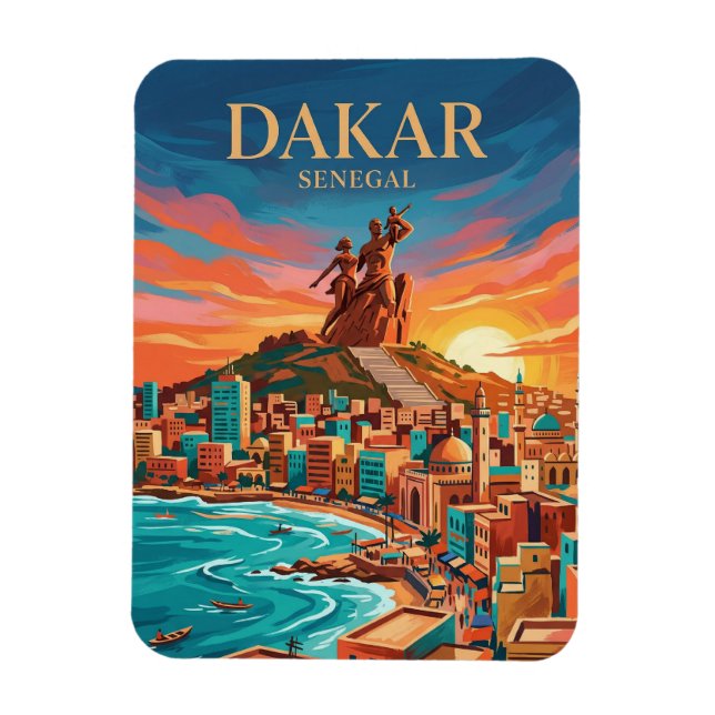 Dakarhalvön Senegal Magnet (Vertikal)