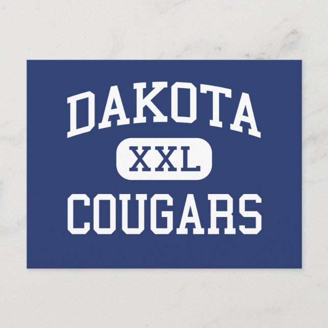 Dakota - Cougars - High - Macomb Township Michigan Vykort (Framsida)