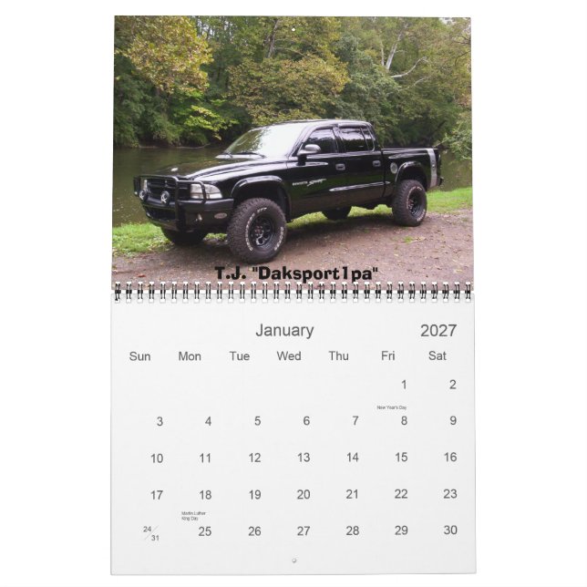 Dakota USA 2007 lastbil av månadkalendern Kalender (Jan 2027)
