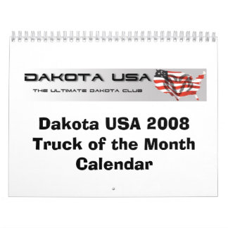 Dakota USA 2008 lastbil av månadkalendern Kalender