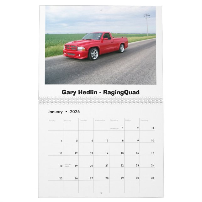 Dakota USA 2008 lastbil av månadkalendern Kalender (Jan 2026)