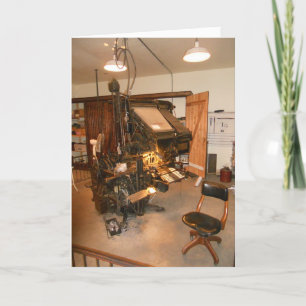 "Dakota Village Printing Press" Födelsedagskort Kort