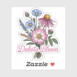 Dakota Wildflower Bloom – Boho Blommig Prärie Desi Klistermärken
