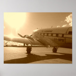 "Dakotaplonging för Himlar i Sol under kvällen" Poster