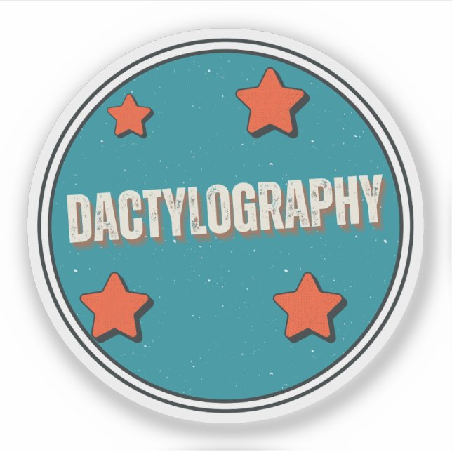 Daktylografi Klistermärken (Framsida)