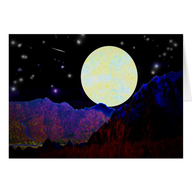 Dal av månen hälsningskort (Framsidan Horizontal)
