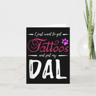 Dal Hund älskare Tattoo Funny Dalmatian Hund Mamma Kort