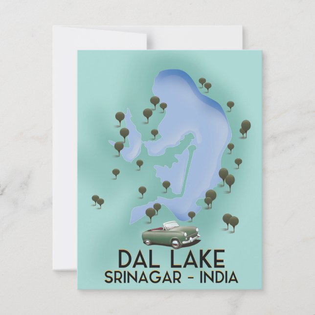 Dal Lake,Srinagar,Indien reseaffisch karta (Framsida)