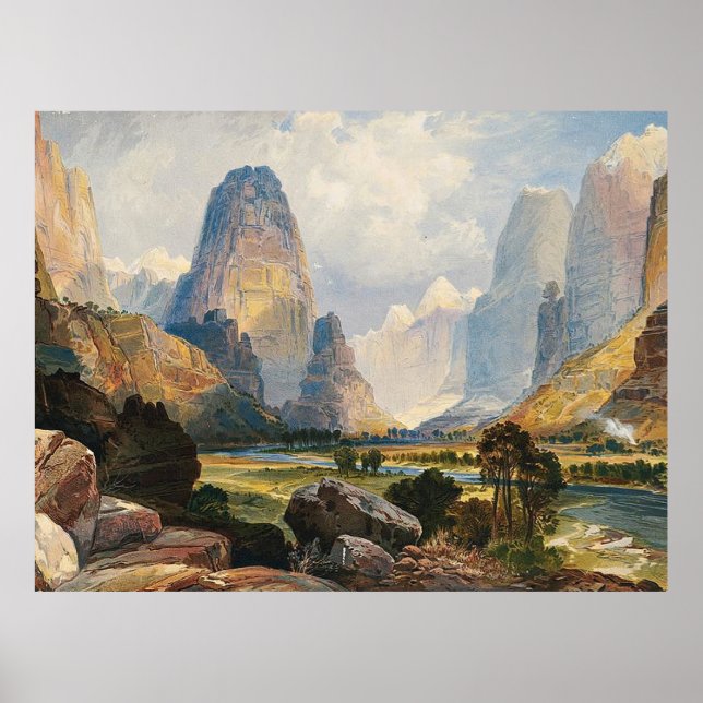 Dal med pladdrande vatten Södra Utah, Poster (Framsidan)