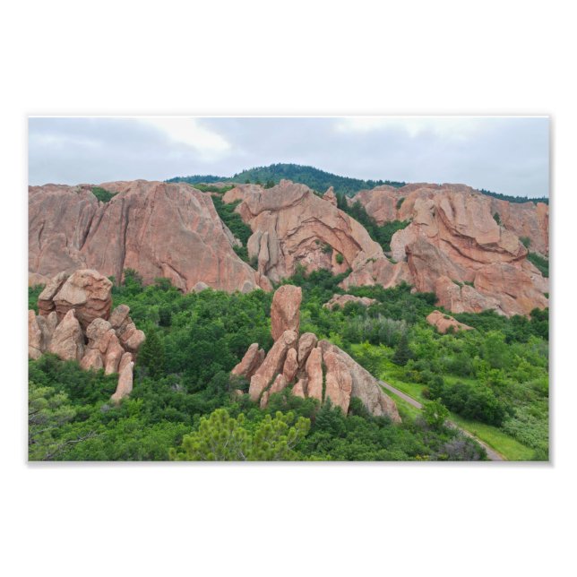 Dal och klippformationer vid Roxborough Fototryck (Framsidan)