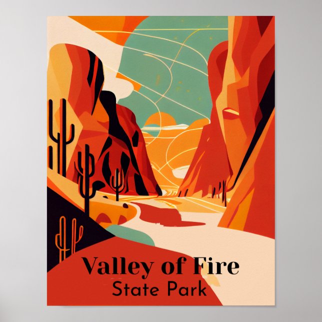 Dal of Fire Contemorary Travel Poster (Framsidan)
