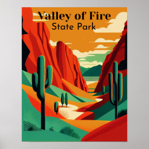 Dal of Fire Contemporary Travel Poster