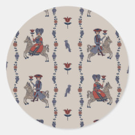 Dala B - Round Stickers for Stationery Runt Klistermärke