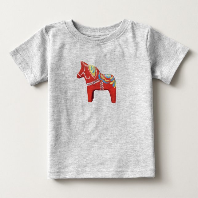 Dala Horse Baby Bodydräkt T Shirt (Framsida)