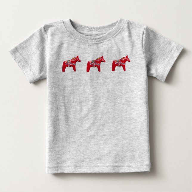 Dala Horse Baby Romper Tröja (Framsida)