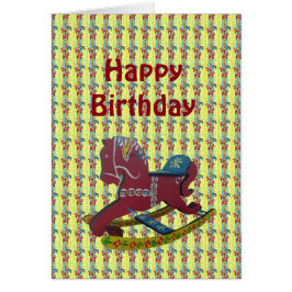 Dala Horse Birthday Hälsningskort