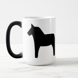 Dala Horse Black Magic Mugg