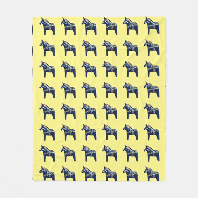 Dala Horse Blanket Fleecefilt (Framsidan)