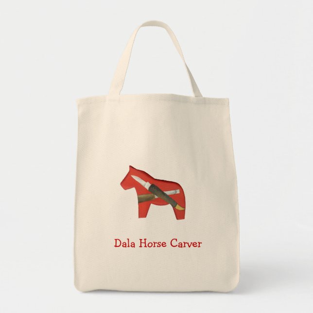 Dala Horse Carver Bag Tygkasse (Framsidan)