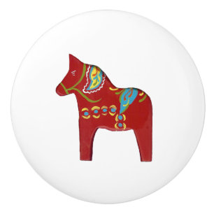 Dala Horse Ceramic Knob Knopp