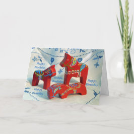 Dala Horse Collection-födelsedagskort Kort