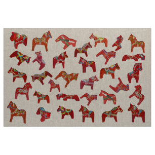 Dala Horse Collector's Fabric Tyg