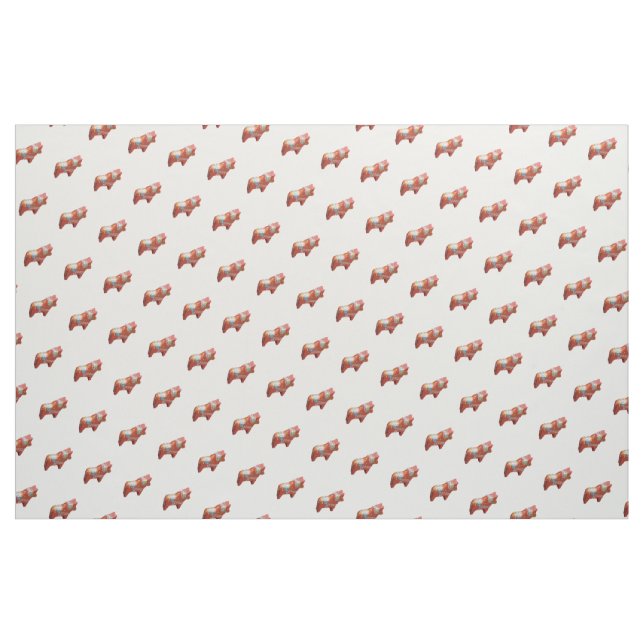 Dala Horse Cotton Fabric Tyg (Yard)