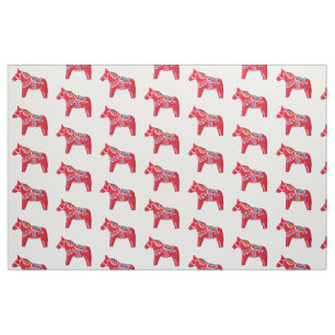 Dala Horse Fabric av Julia Morrill Tyg