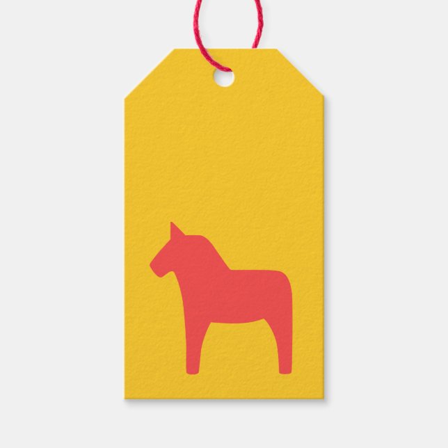 Dala Horse Gift Märkres Presentetikett (Framsidan)