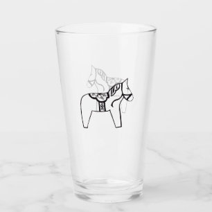 Dala Horse Glaskopp