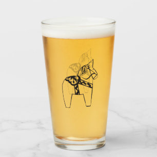 Dala Horse Glaskopp