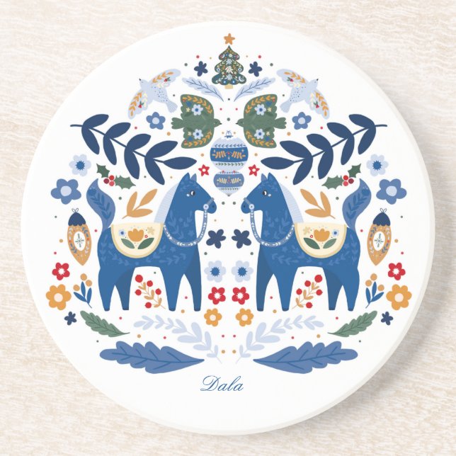 Dala Horse - Home Sweet Home Underlägg (Framsidan)