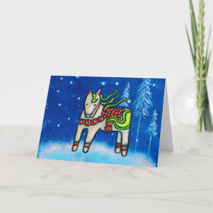 Dala Horse I julkort Helgkort