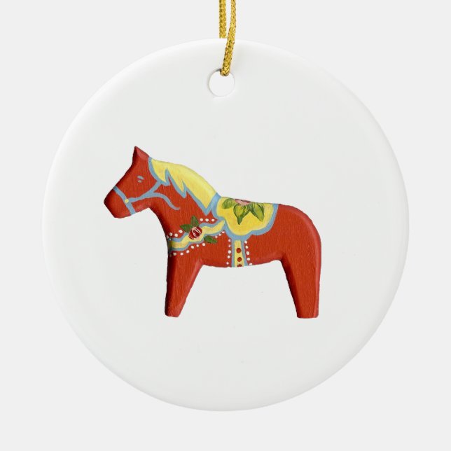 Dala Horse jul Ornament (Framsidan)