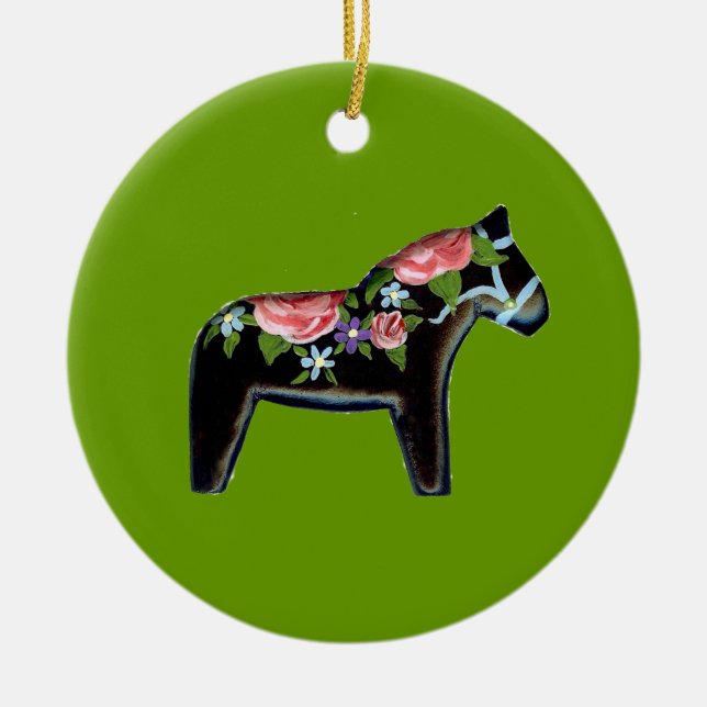 Dala Horse jul Ornament (Framsidan)
