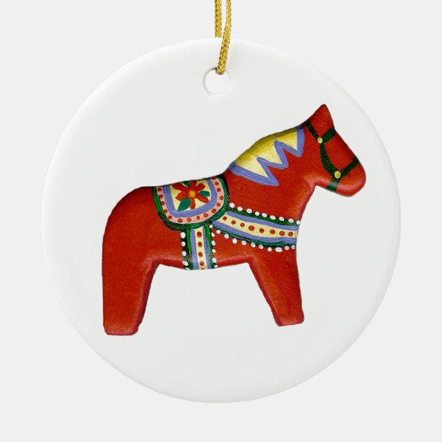 Dala Horse jul Ornament (Framsidan)
