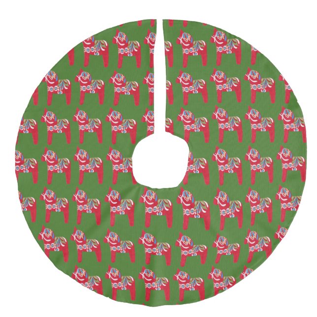 Dala Horse Julgran Skirt Julgransmatta Fusklinne (Framsidan)