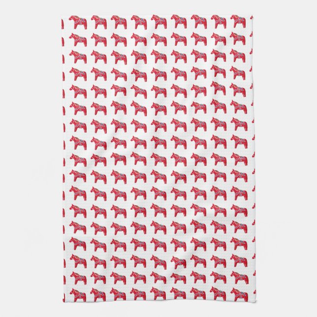 Dala Horse Kitchen Towel Kökshandduk (Vertikal)