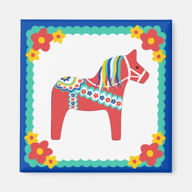 Dala Horse Magnet (Framsidan)